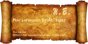 Marienescu Brútusz névjegykártya